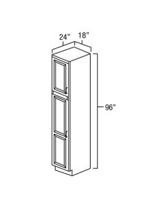 Aspen White 18x96" Utility Cabinet For Kitchen