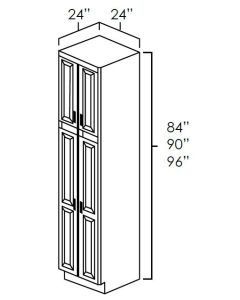Aspen White 24x84" Utility Cabinet For Kitchen