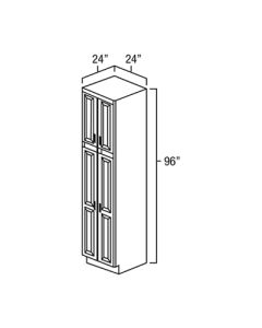 Aspen White 24x96" Utility Cabinet For Kitchen