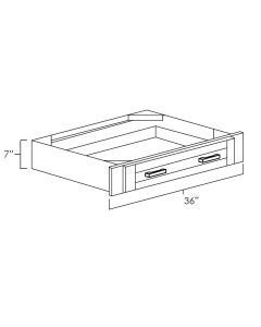 Glazed Mocha 30" Under Counter Knee Drawers For Kitchen