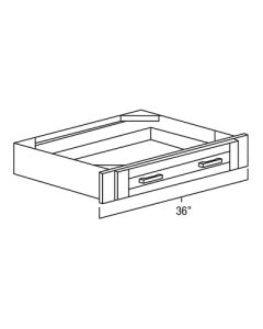 Glazed Mocha 36" Under Counter Knee Drawers For Kitchen