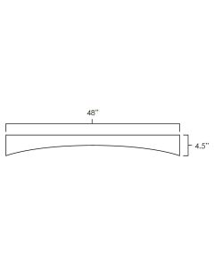 Bristol Chocolate 48" Arched Valances For Kitchen