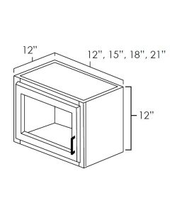 Hickory Shaker 12x12" Single Door Stacker Wall Cabinet For Kitchen