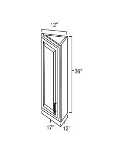 Fresh Sage - 12" x 36" Wall Corner Angle Cabinet