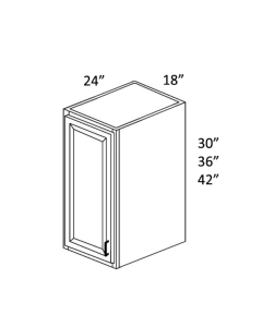 Platinum Shaker 18x36" Single Door Wall Cabinet For Kitchen
