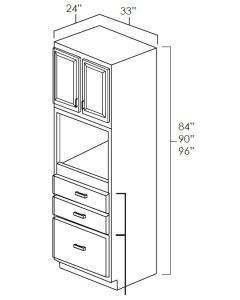 Aspen White 33x84" Universal Oven Cabinets For Kitchen