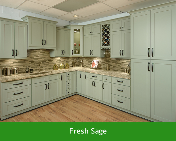 Fresh Sage Style Ready to Assemble (RTA) Kitchen Cabinets